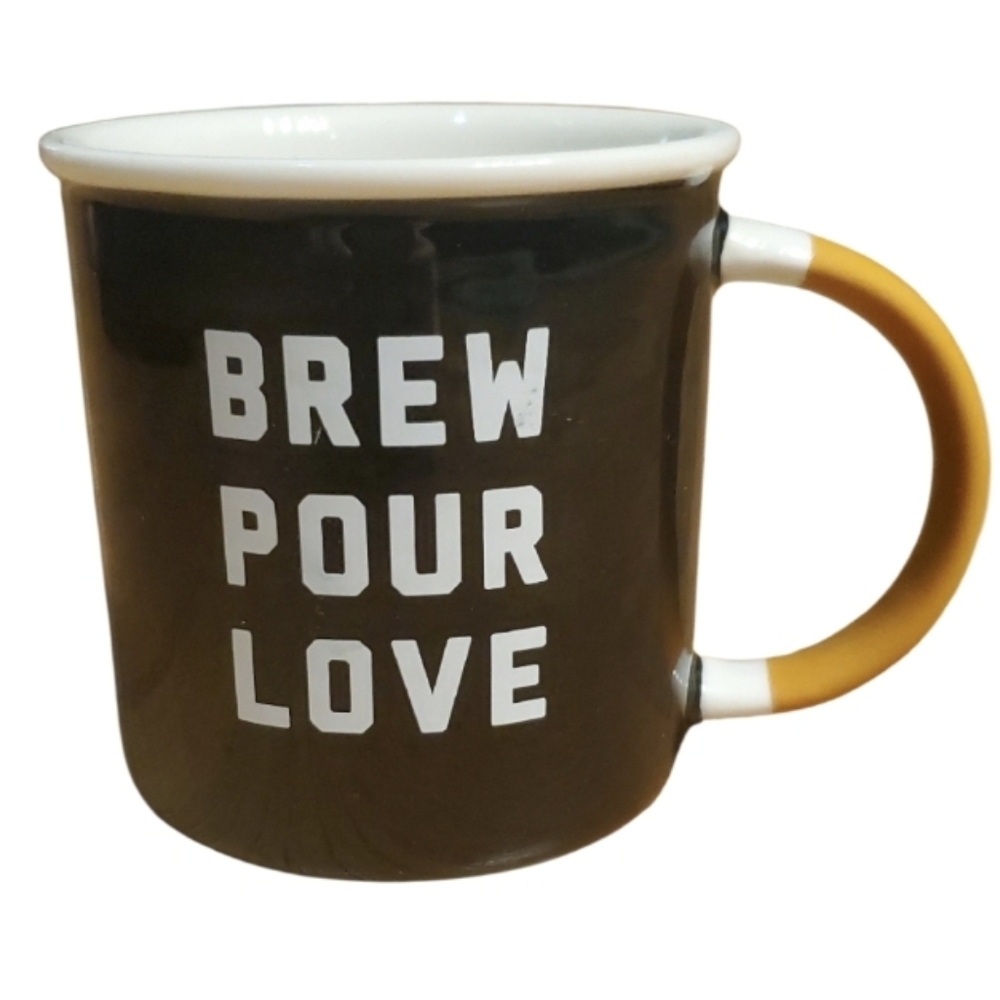 Starbucks 12oz Brew Pour Love Black Mug 2018